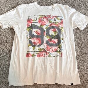 Hurley Floral Graphic White Tee
